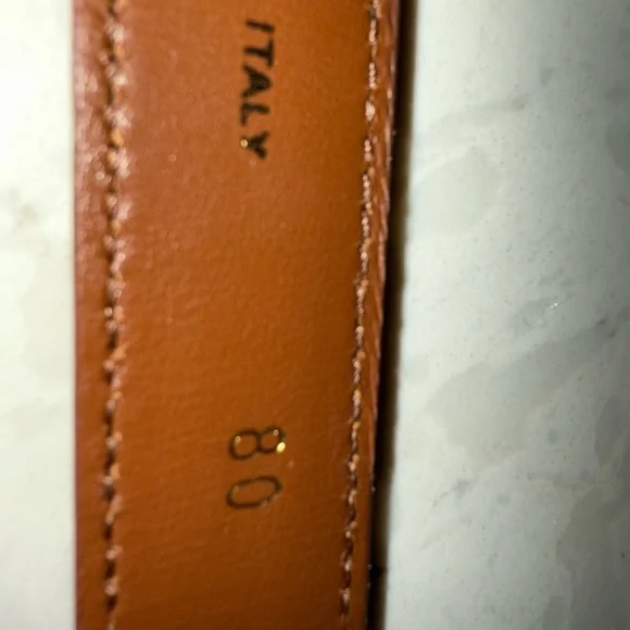 Cavalli Class Tan Leather Belt with Gold Logo Buckle Cavalli Class Tan Leather Belt with Gold Logo Buckle main image 4